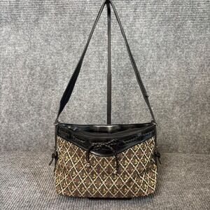 Bueno Tapestry Floral Shoulder Bag Black Croc Boho Y2K Cottagecore Purse